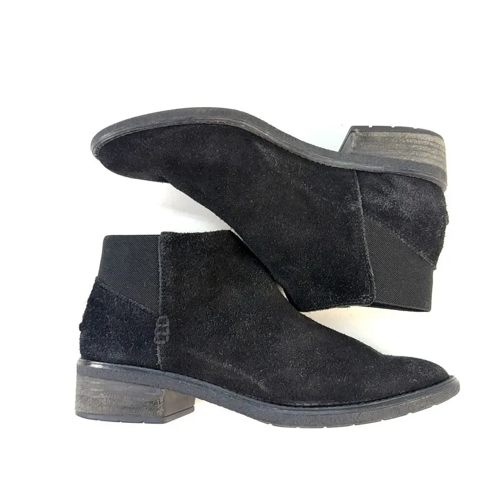 Sperry Top-Sider Women's Maya Lani Suede Chelsea Ankle Booties Black Sz 9.5
